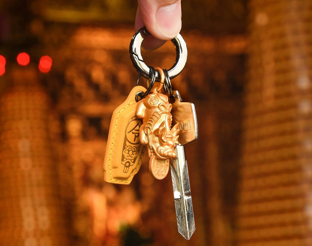 大甲鎮瀾宮 爆咬貔貅鑰匙圈 (黃) Style 06868