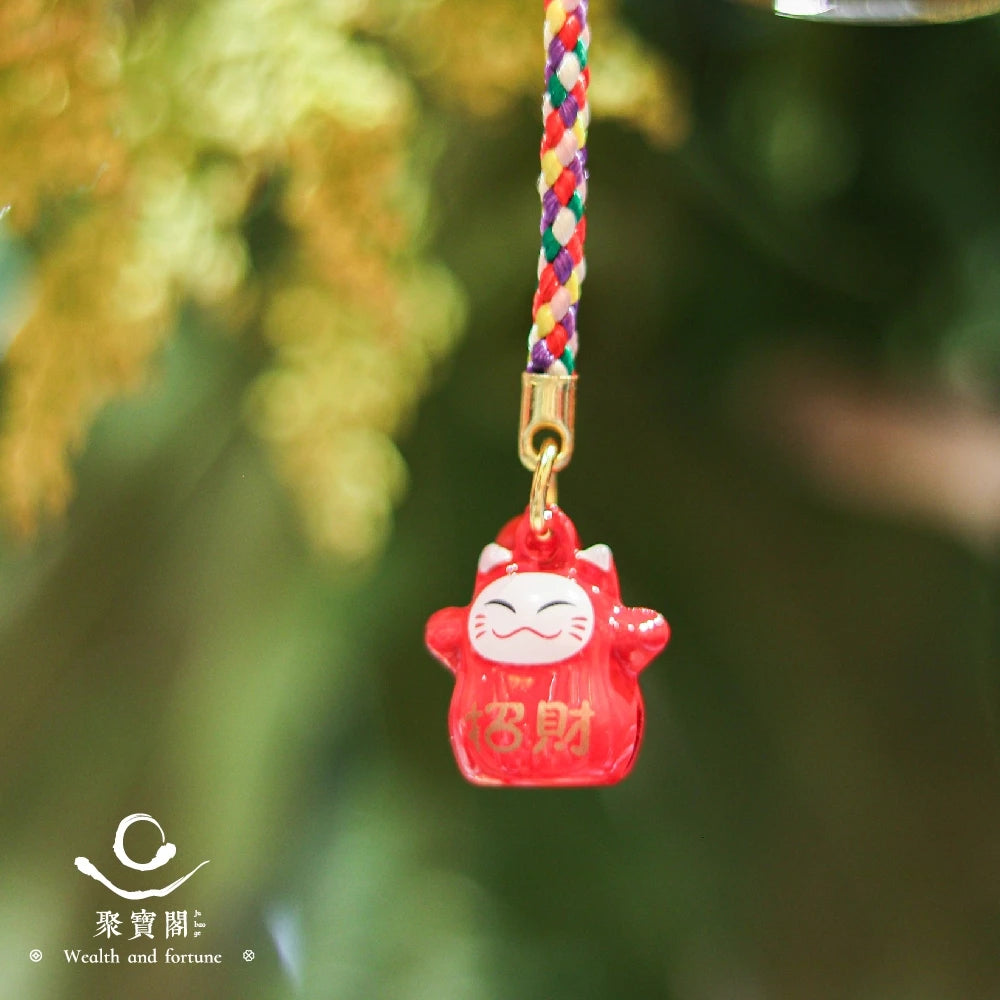 【聚寶閣】招財進寶招財貓鈴鐺吊飾(1入)