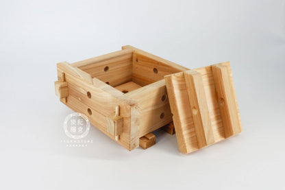 福霖食品 樂耘糧倉 豆腐模具/日本檜木/手工/無釘/嵌入 /古早模 /4格