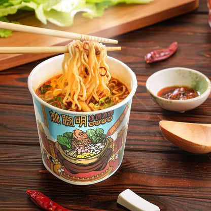 【嘉義林聰明】沙鍋魚頭風味杯麵(五入)