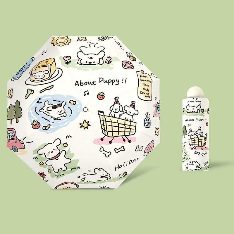 🐶狗狗日常摺疊傘 晴雨兩用 防曬 摺疊傘 自動傘 手動傘 雨傘(1個)