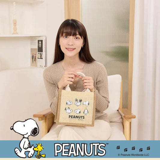 SNOOPY x Kiiwi O! 聯名款．簡約棉麻提袋 表情包(1入)