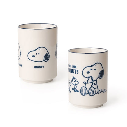 Norns Peanuts史努比湯吞杯- Norns Original Design Snoopy日式湯吞杯 手握杯 茶杯 陶瓷杯子 餐具(1入)