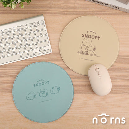 Norns Peanuts史努比皮革滑鼠墊 Norns Original Design Snoopy電腦滑鼠桌墊(1入)