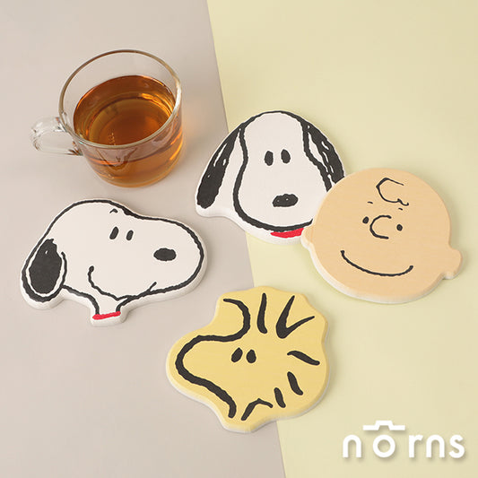 Norns Peanuts史努比珪藻土杯墊- Norns Original Design Snoopy吸水杯墊 查理布朗 Woodstock 糊塗塔克 胡士托(1入)