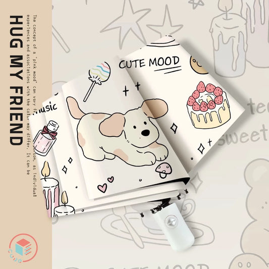 🌟CUBESTORE🌟 下午茶派對 抗UV 黑膠傘 雨傘(1個)
